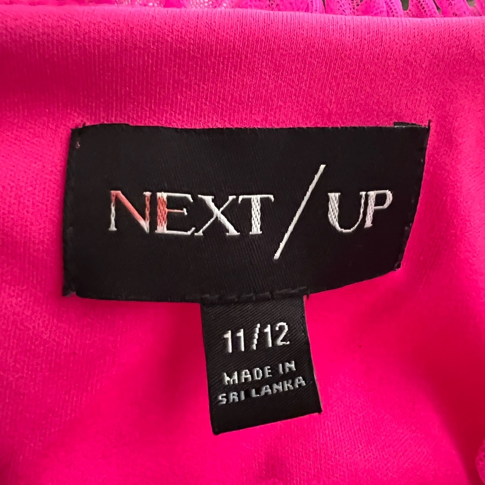 π π NEXT/UP Neon Pink Mesh Tiered Gown Corset Bodice Party 2 Sizes 9/10 & 11/12 - Picture 16 of 17
